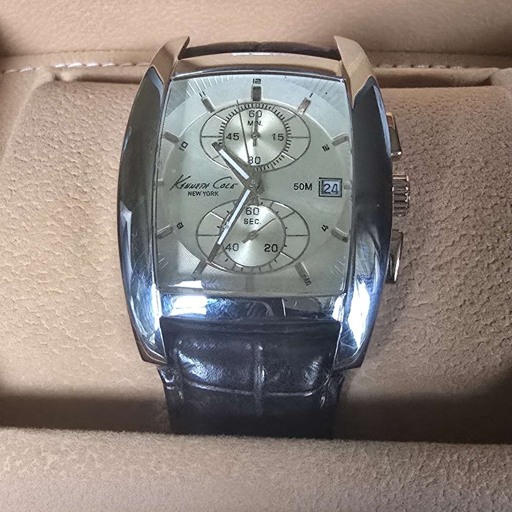 Kenneth Cole Silver and Black Watch